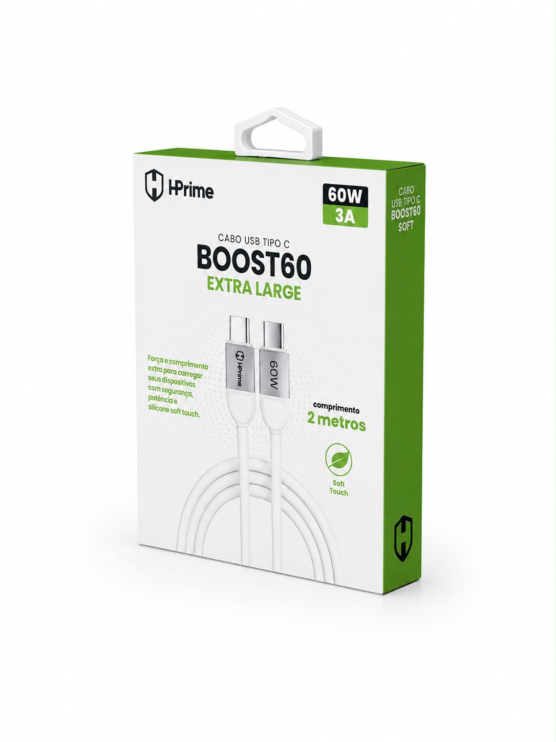 Cabo USB Boost60 XL HPrime disponível na Guara iPhones, Guarapuava