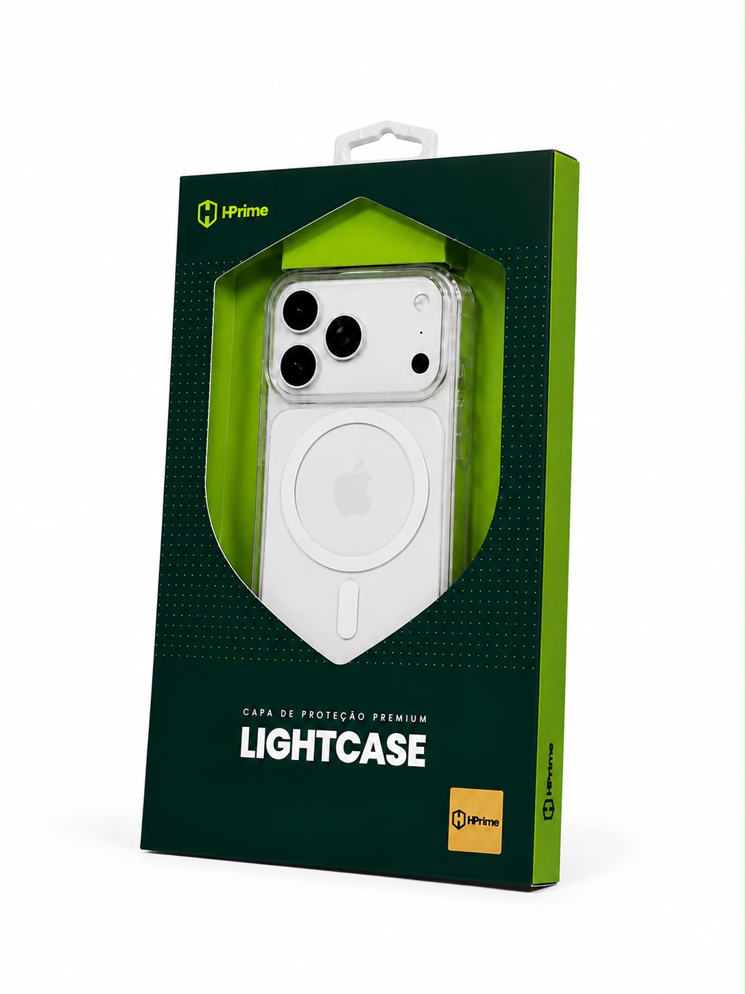 Capa LightCase Magnética HPrime  — iPhone 15 ao 17 Pro Max disponível na Guara iPhones, Guarapuava