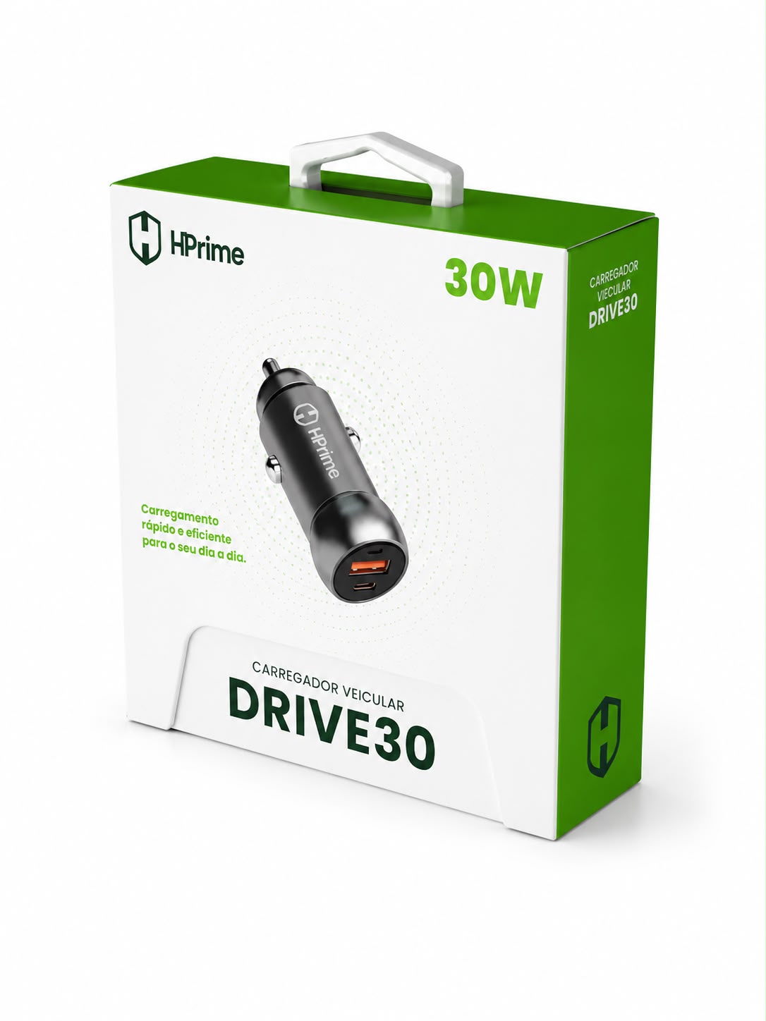 Carregador Veicular Drive30 HPrime disponível na Guara iPhones, Guarapuava